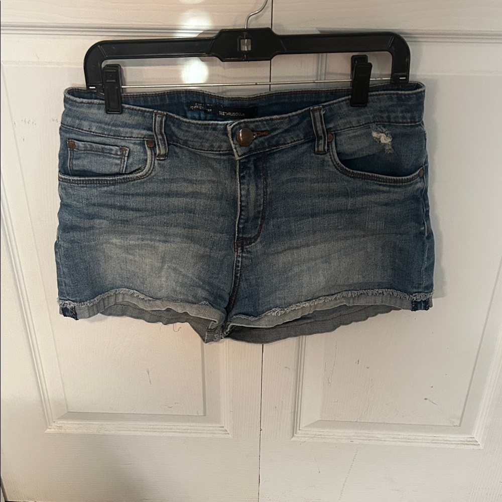 See Thru Soul Blue Jean Shorts